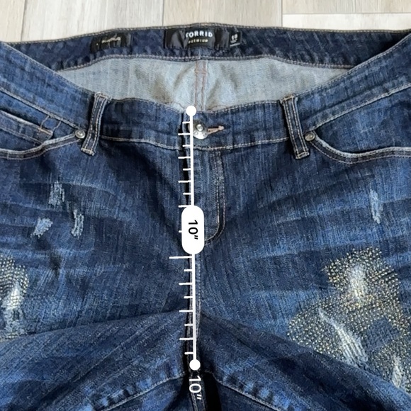 Torrid Premium Boyfriend Jeans Gold Stitch‎ Size 18 C23 - Picture 6 of 7